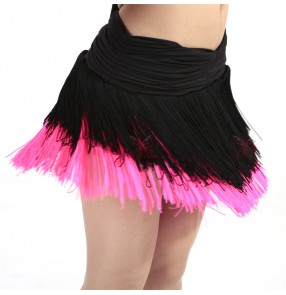 Latin Salsa Tango Rumba Cha Cha Costumes Modern Exercise Ballroom Swing Dance Women Mini tassel Latin Skirt Latin Dance Wear