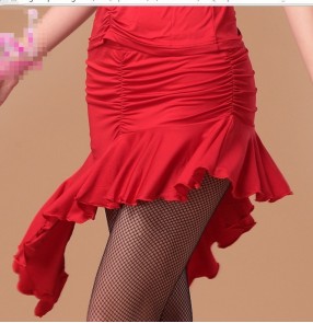 Latin Salsa Tango Rumba Cha Cha Costumes Modern Exercise Women or Girl Latin dance skirt Mini Latin Dance Wear 