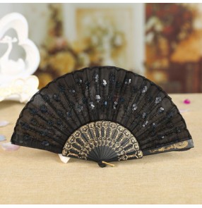 light Blue violet purple light pink hot pink fuchsia red womens ladies women's  Spanish dance flamenco dancing Handmade  fans 