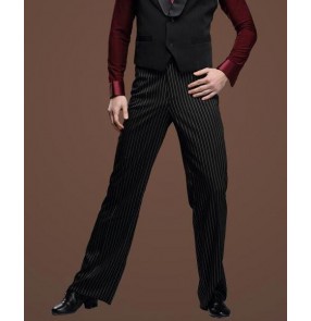 Men's latin dance pants ballroom modern dance striped pattern