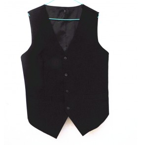 Men's male black latin ballroom waltz dance top vest 