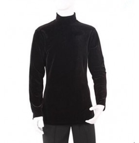 Men's man male high quality warm velvet long sleeves turtle neck latin dance shirt ballroom dance top waltz dance tops