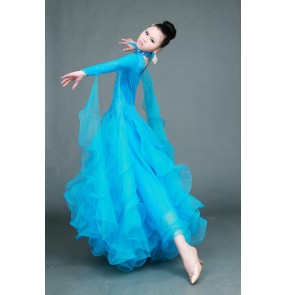 Modern skirts ballroom dancing ballroom tango waltz big swing dress costume contest