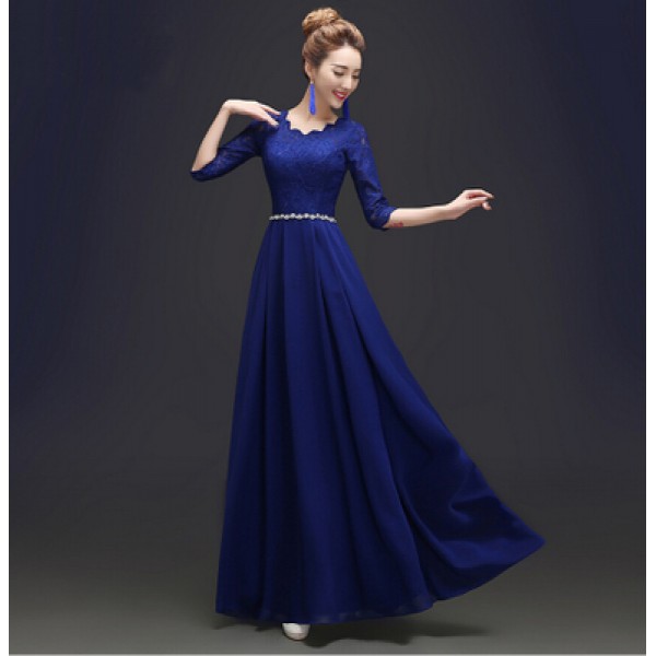 Royal blue cardigan plus size women dress