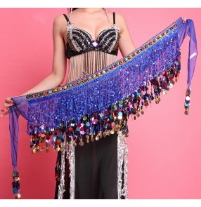 Sequined tassels gong belly dance waist chain waist chain hip towel dance 