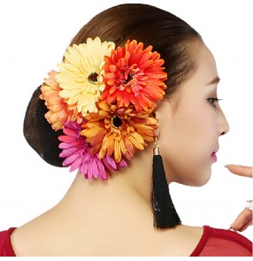 Women children dance headwear  flower 