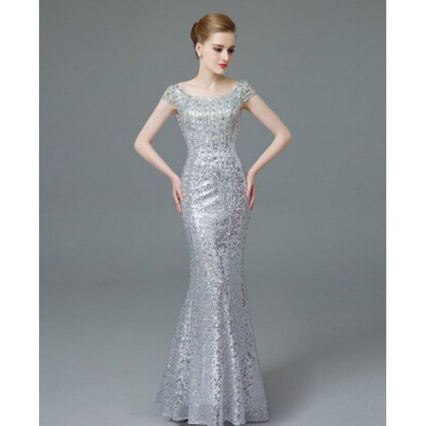 womens silver formal dresses