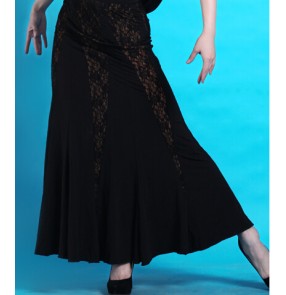Women's lace patchwork ballroom waltz tango dance skirt