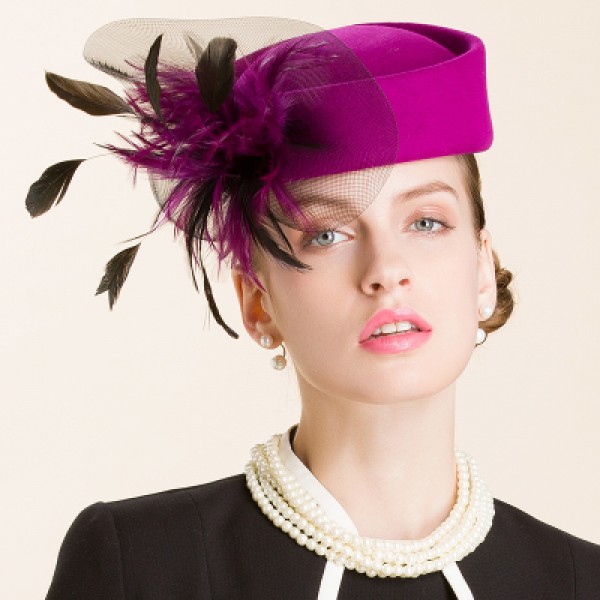 womens purple dress hats
