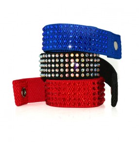 Women's latin dance  belt accessory rhinestone sashes one size royal blue red black