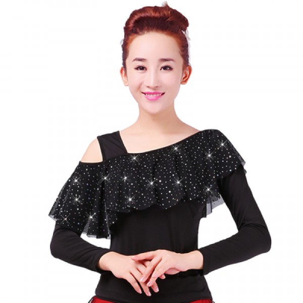 One shoulder dance top deals