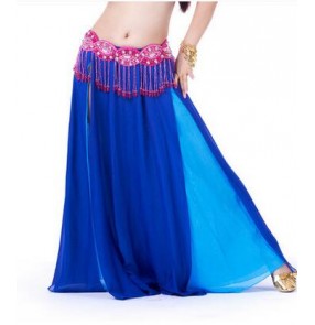 Women's two colors full skirted belly dance skirt dance costume without waistband