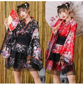 Japanese anime drama cosplay Kimono dresses anime drama costume Obi Haori Yukata robe Japanese cute girl  performance costume Fireworks Festival Japanese kimono