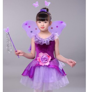 Kids anime drama butterfly cosplay fairy dresses girls baby stage performance halloween christmas masquerade party performance dresses