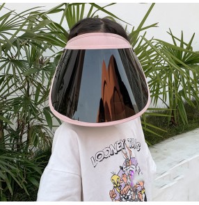 Kids anti-fog spitting spray saliva summer visor cap sunscreen UV proof protective cap for children boys girls