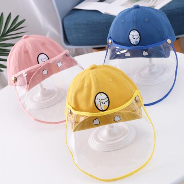 Kids Antidroplet Baseball Hat Visor Shield Face Mask Bucket Hat