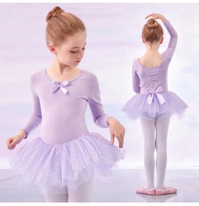 kids ballet Dance clothes children's tutu skirt girls practice ballet dancing long sleeves dresses girls exercise clothes