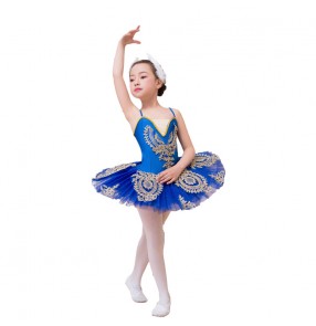 Kids ballet dance dress classical swan lake ballet dress children light pink white tutu skirts costumes