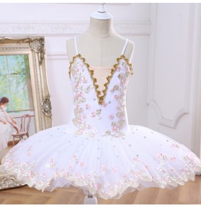 Kids ballet dress girls children school swan lake tutu skirt professional classical pancake ballerina stage performance ballet costume dress