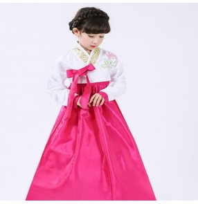 Kids children hanbok Korean style folk dance dresses traditional anime kimono Japanese drama anime cosply photos dresses