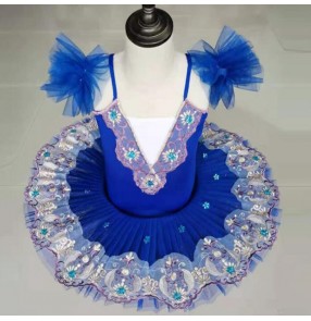 kids children white swan lake ballet dance dresses classical stage performance competition ballerina ballet dress costumes