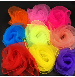 kids Chinese folk modern dance  tulle scarf Band Scarf Magic Square Juggling Silk Magic Tricks Performance Props Accessory Rhythm 