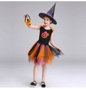 kids Halloween party witch cosplay dresses for girls photography Christmas day role playing stage performance anime cosplay costumes 