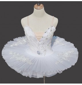 Kids little swan lake ballet dance dress children ballerina pancake skirt ballet dance costumes