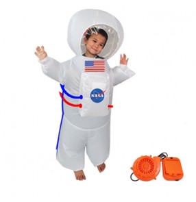 kids Space astronaut cosplay costume funny vibrato inflatable stage performance Space astronaut clothes for girls boys