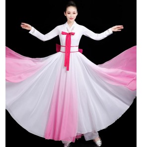 Korean dance Korean fan dance costume Hanbok costume suit traditional ethnic style Korea Dae Jang Geum Traditional skirt