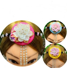 Korean traditional Dresses headdress for women girls Hanbok performance hair accessories headband hair rope
