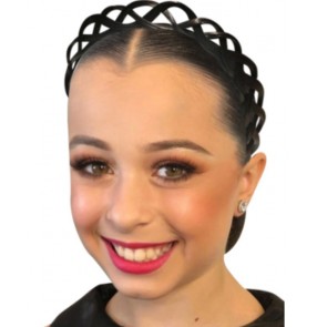 Latin ballroom competition dance hair accessories crown headband for girls adult competition professional headwear performance plate hair band