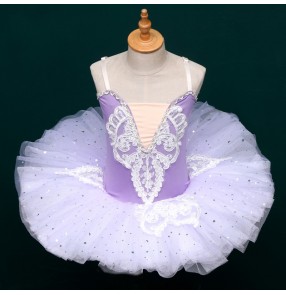 Light blue red light purple ballet dance dress tutu skirts for girls kids ballerina classical ballet dance costumes birthday party fairy princess dress