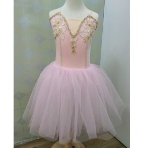 Light pink white turquoise Ballet dance dress long tutu skirt for baby kids girls toddlers ballerina ballet dance costumes ballet dance long tutu skirt