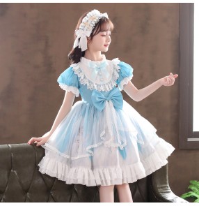 Lolita dress for girls baby kids birthday party princess dress xmas halloween party cospaly fairy dress children photo shooting lolita dress