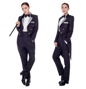 Male and female magician performance costumes tuxedo coats band conductor moderator host performance costumes