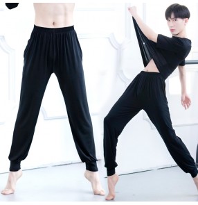 Male Modern ballet latin dance practice Long pants Modal harem Yoga Lantern Latin jazz dance long pants for men