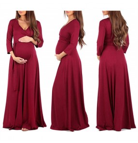 Maternity dress pregnant women pregnancy casual clothing max dresses for pregnant women