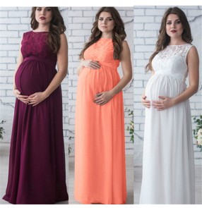 Maternity dresses chiffon sleeveless maxi dresses for pregnant women pregnant dresses