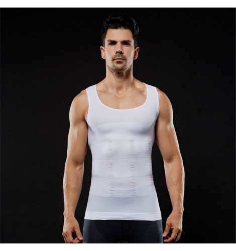 Men's Abdomen Tight Top Body Sculpting Vest Sports Men's belly trimmer ...