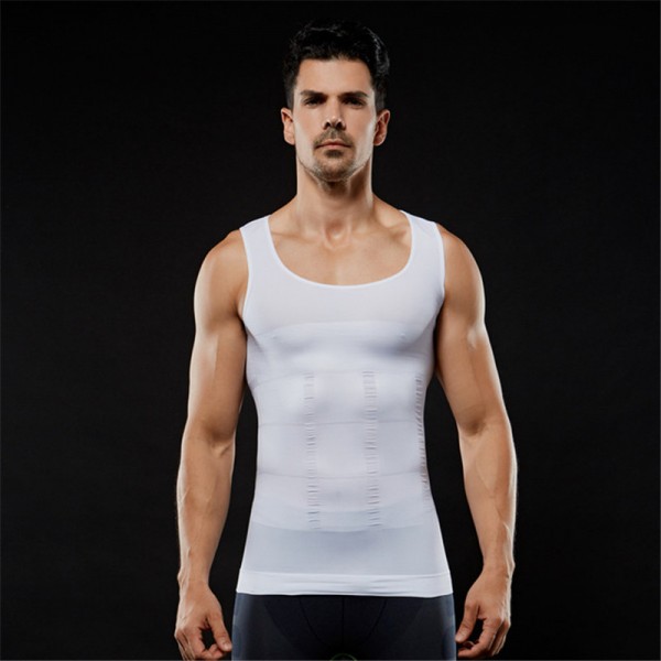 Men's Abdomen Tight Top Body Sculpting Vest Sports Men's belly trimmer ...