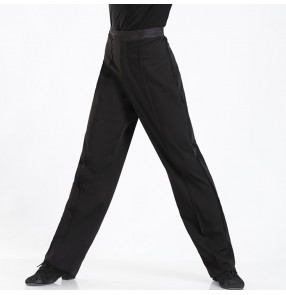 Men's ballroom latin waltz tango dancing pants jive salsa competition long trousers