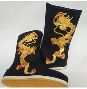 men's boys Chinese hanfu dragon boots Emperor boots Tang Dynasty minister swordsman boots ancient shoes men official boots emperor dragon boots