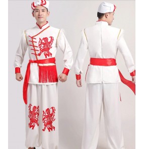 Men's Chinese folk dance clothing Traditional Shaanxi folk song costume Yangko costume Opening dance and drumming costumes