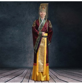 Men's hanfu Chinese folk dance costumes ancient traditional tang han emperor cosplay robes dresses costumes