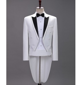 Men's magician performance tuxedo coats suits male vocal music art examination dresses blazers host stage magician performance costumes