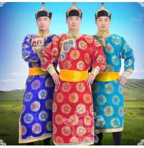 Men's Mongolian dance robes stage performance drama cosplay mongolian national clothing men's stage performance Mongolian robe for male