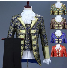 Men's singers jazz European palace princess drama cosplay coats host stage performance jackets blazers coats