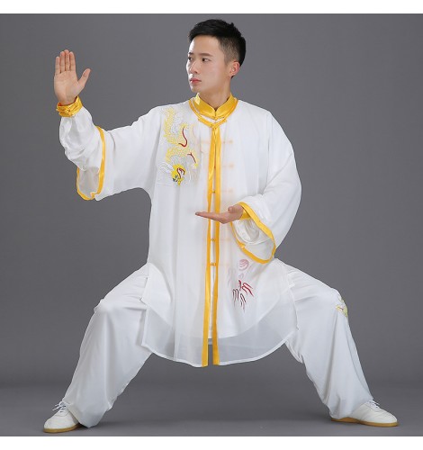 Tai Chi : Men's women chinese dragon taichi kungfu suit wushu martial ...