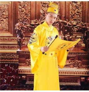 Ming Dynasty Emperor film cosplay Dragon Robe Men's ming Suit Zhu Yuanzhang Ancient Costume Hanfu Embroidered Yellow Robe Prince's Python Robe